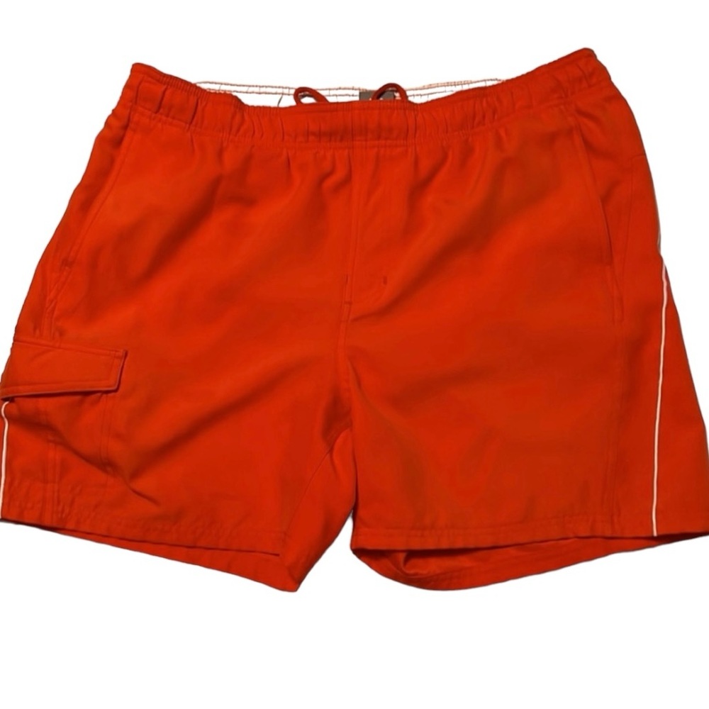Nike Orange Swim Trunks Shorts Men’s Large Gray Tag Mesh Lining Vintage